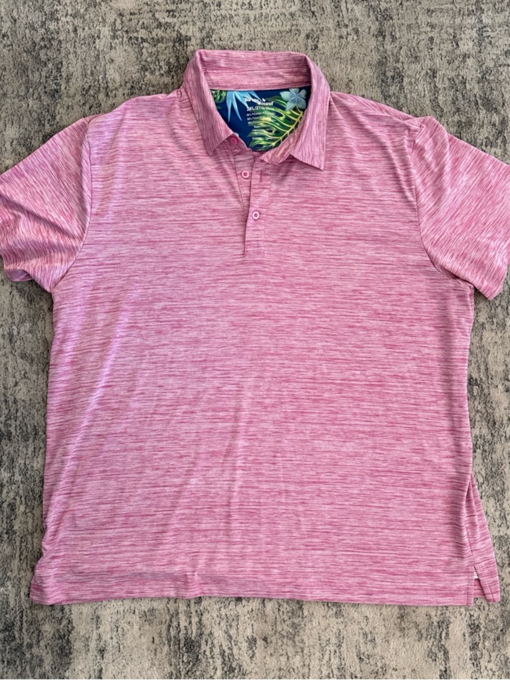 Birdies Marled Pink Polo
